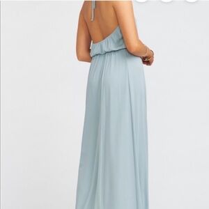 Show Me Your MuMu Elegant Halter Neck Dress in Silver Sage